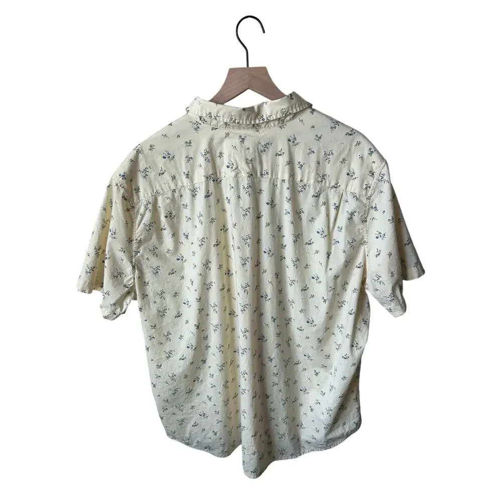 Levi's Floral Print Short-Sleeve Button-Down Camp Shirt Size XXL yellow